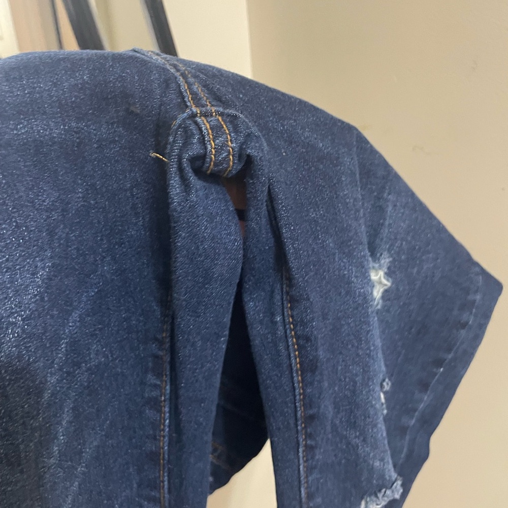 VIP Dark Blue Distressed Ankle Jeans - Picture 4 of 4